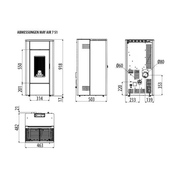 Pelletofen MCZ May Air 7 R 5S 6,2 kWMCZ